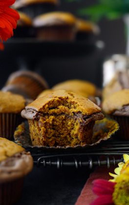 Nutella Cheesecake Pumpkin Muffins
