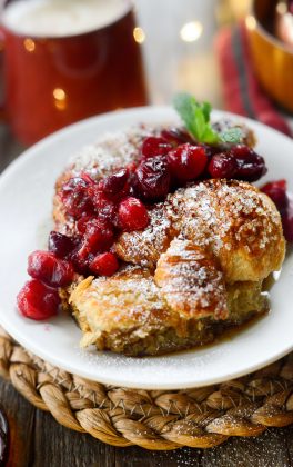 Eggnog Croissant French Toast Bake