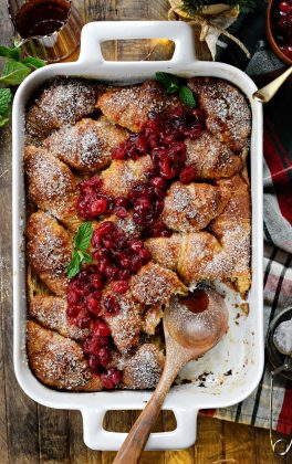Eggnog Croissant French Toast Bake