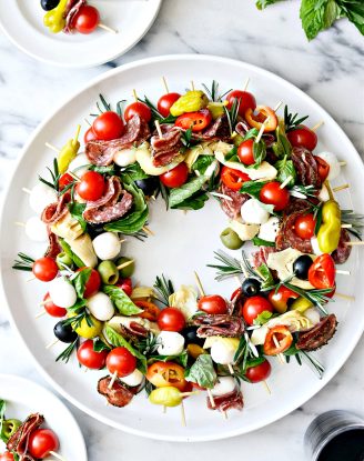 Holiday Antipasto Wreath