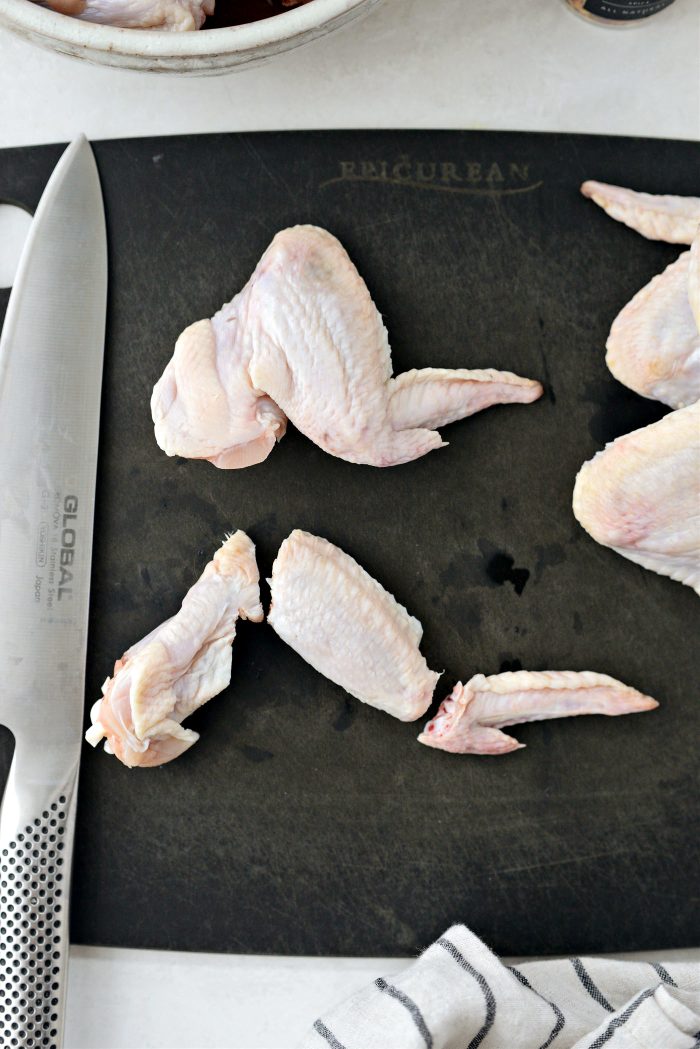 cut wings into drumettes and flats