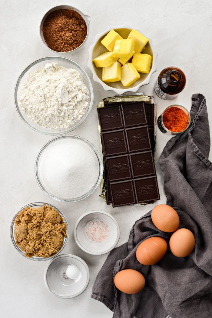 Spicy Truffle Brownies ingredients