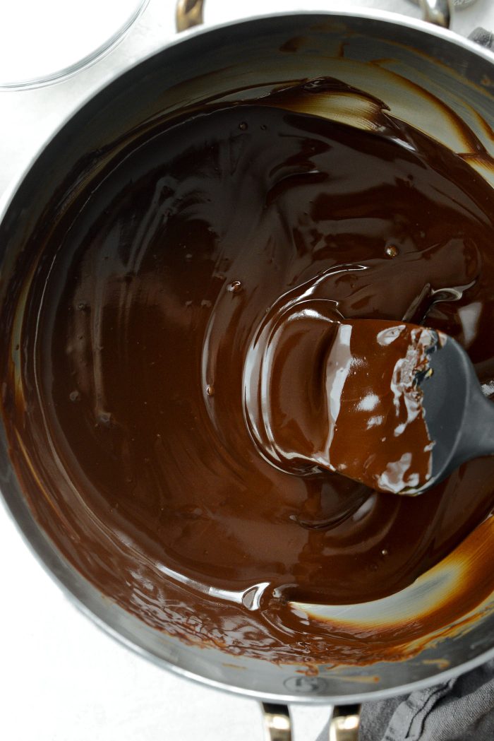 melted chocolate and butter