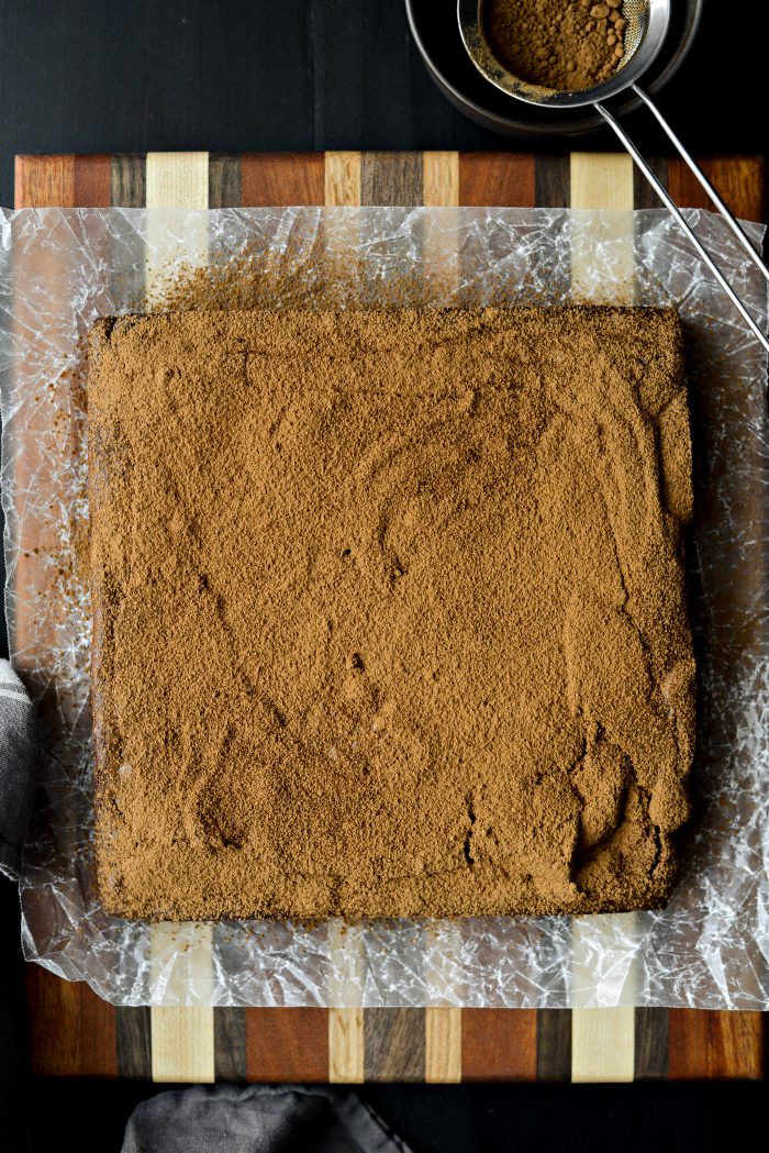 sift cocoa powder over top