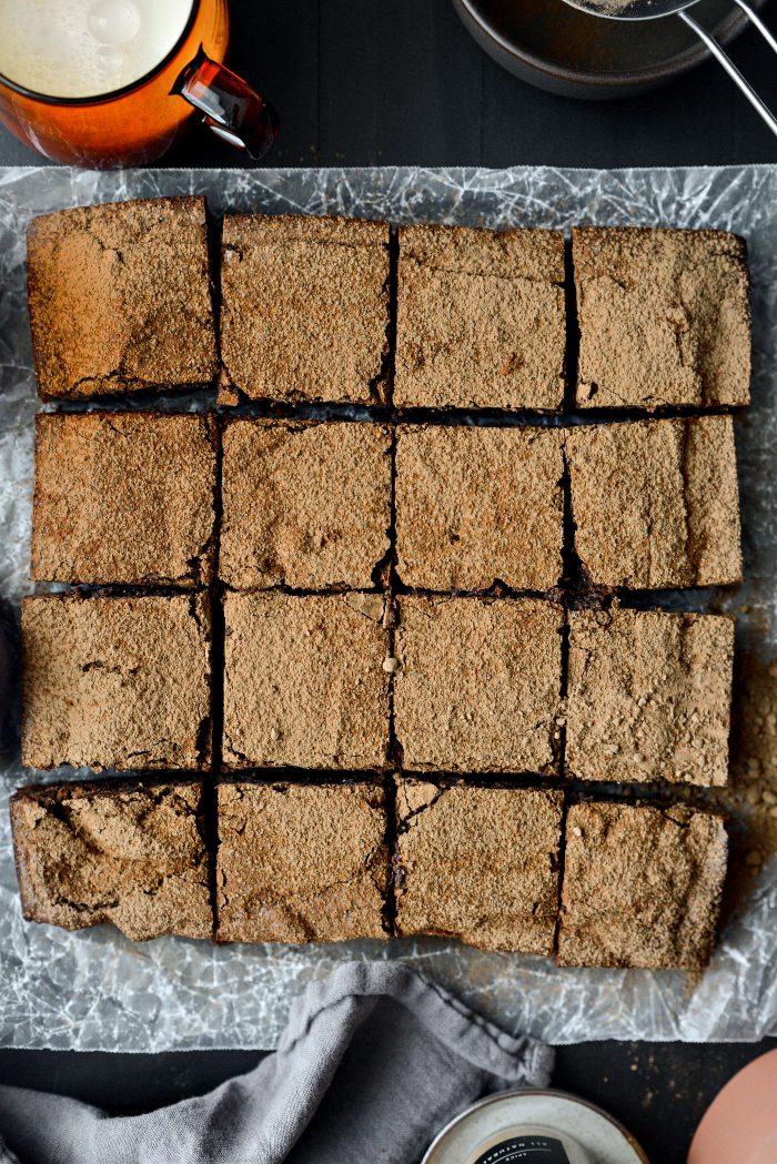 cut Spicy Truffle Brownies