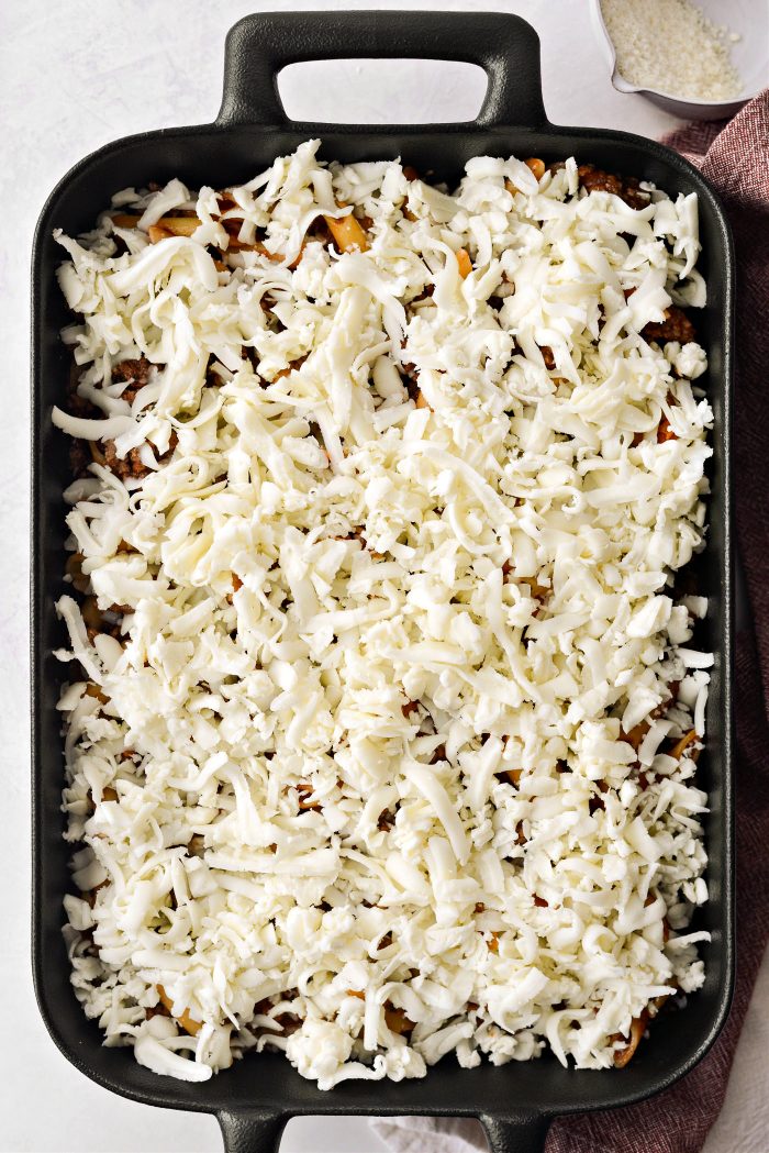 top with mozzarella