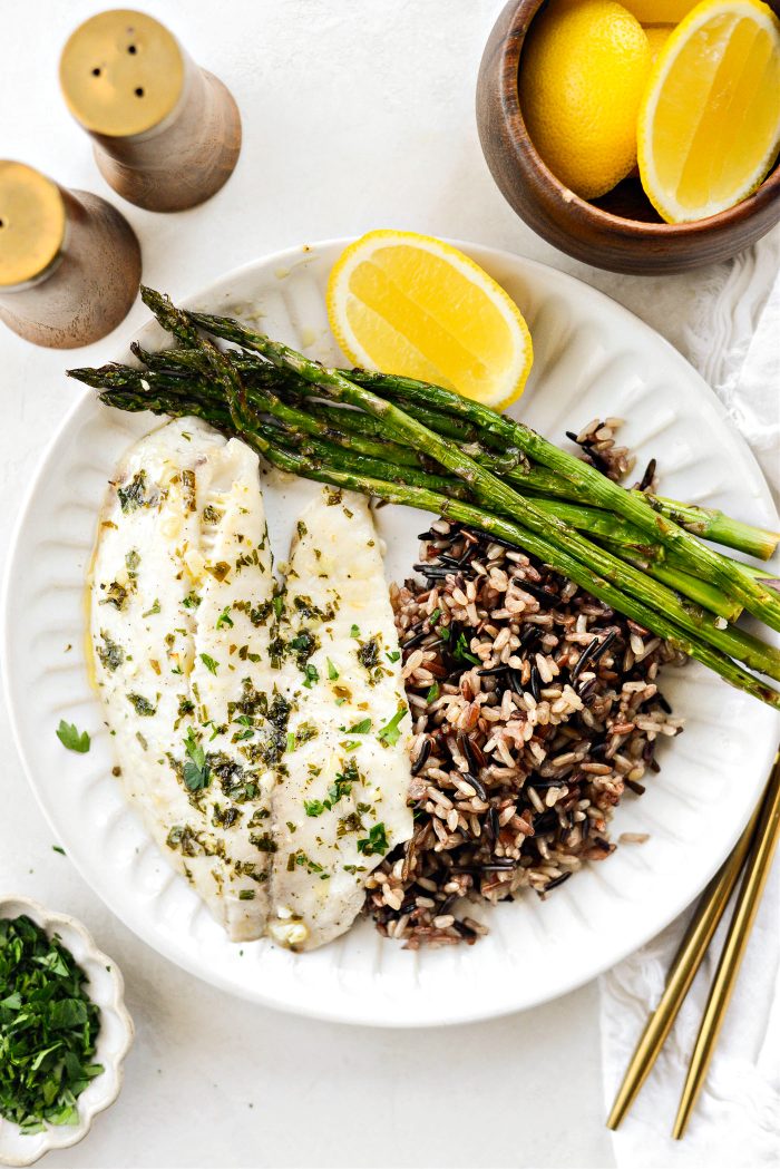 Sheet Pan Lemon Garlic Tilapia with Asparagus