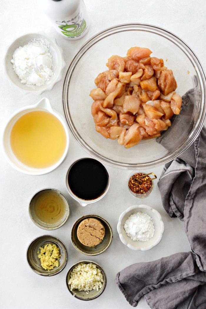 Ingredients for Bourbon Chicken