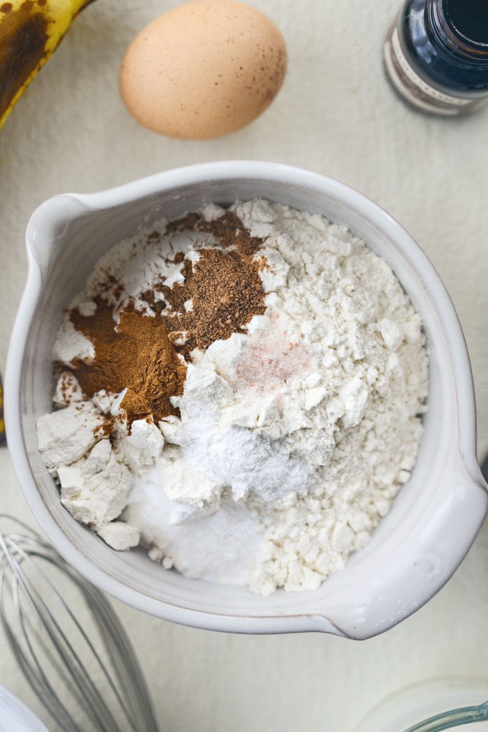 measure dry ingredients into a bowl