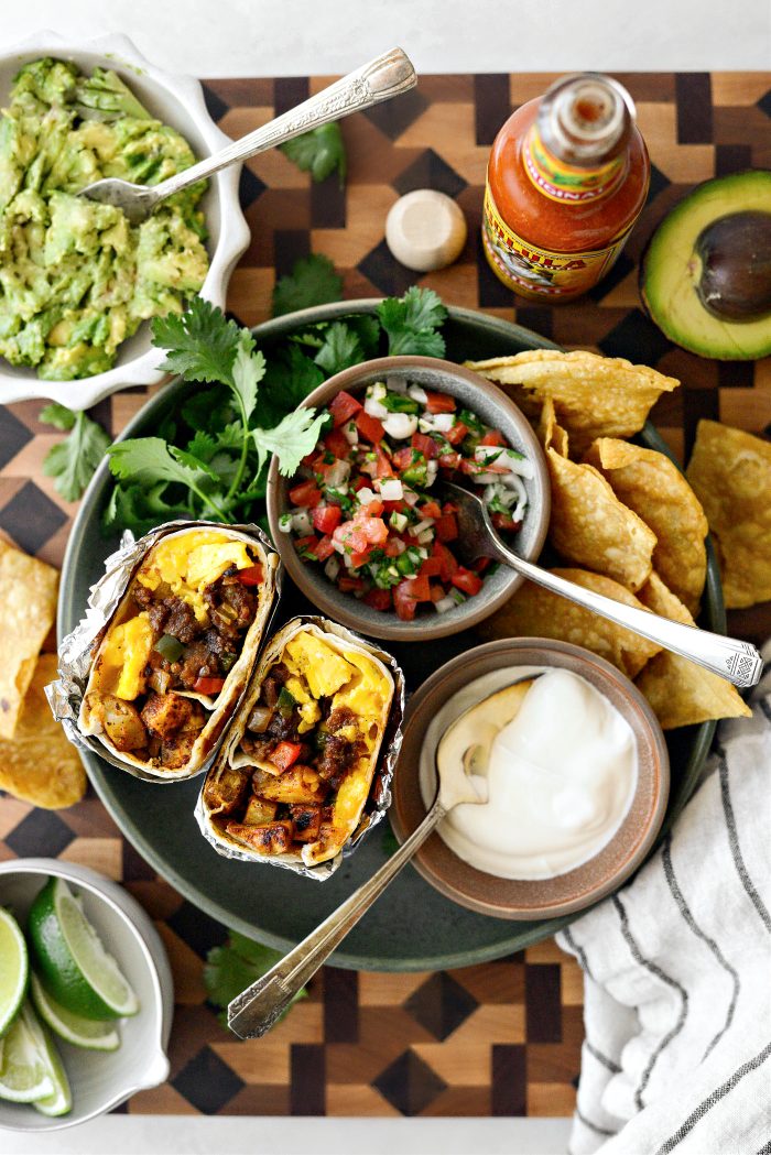 Crispy Potato and Chorizo Breakfast Burritos
