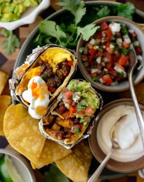 Crispy Potato and Chorizo Breakfast Burritos