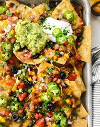Loaded Beef and Bean Nachos