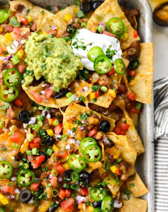 Loaded Beef and Bean Nachos