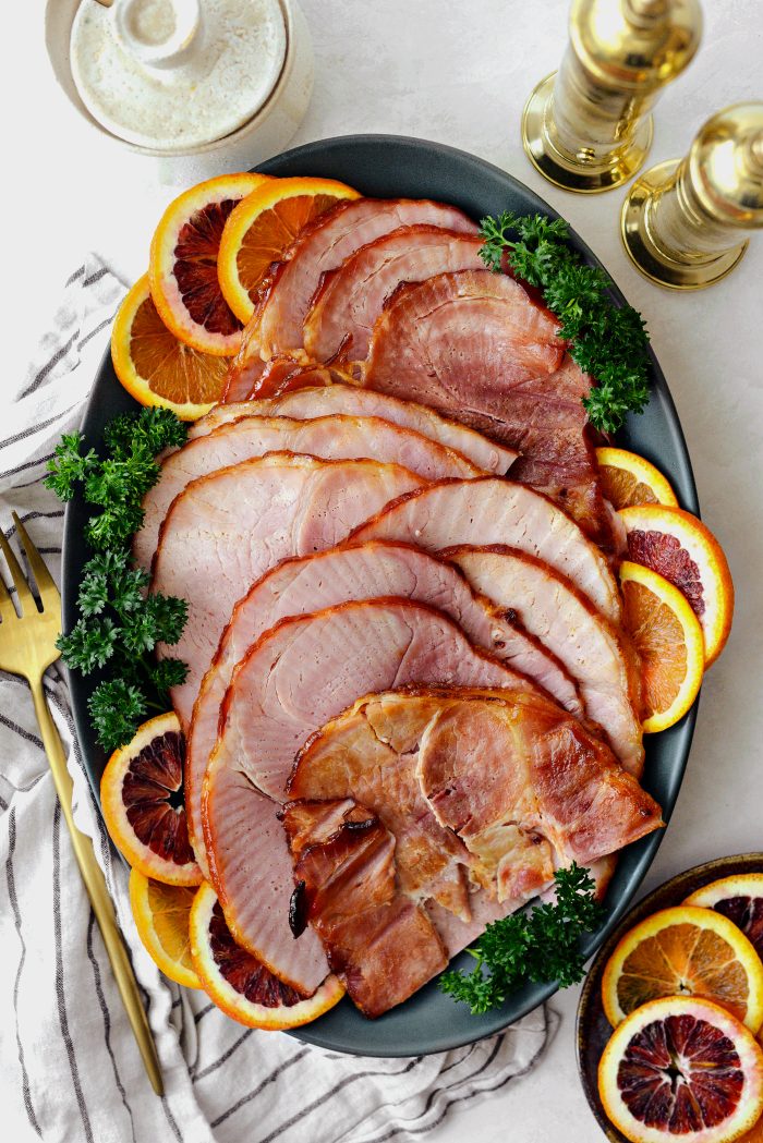 Orange Brown Sugar Glazed Ham