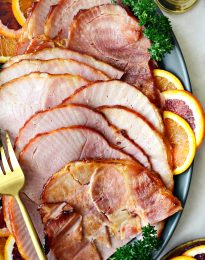 Orange Brown Sugar Glazed Ham