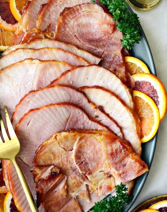 Orange Brown Sugar Glazed Ham