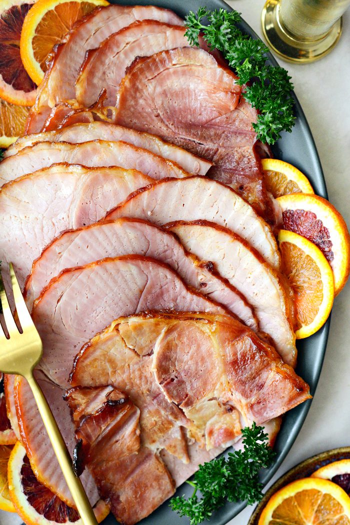 Orange Brown Sugar Glazed Ham