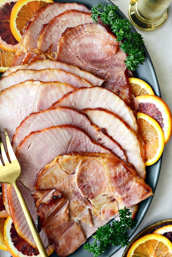 Orange Brown Sugar Glazed Ham