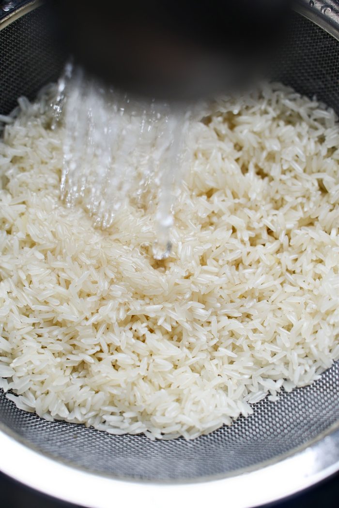 rinse rice