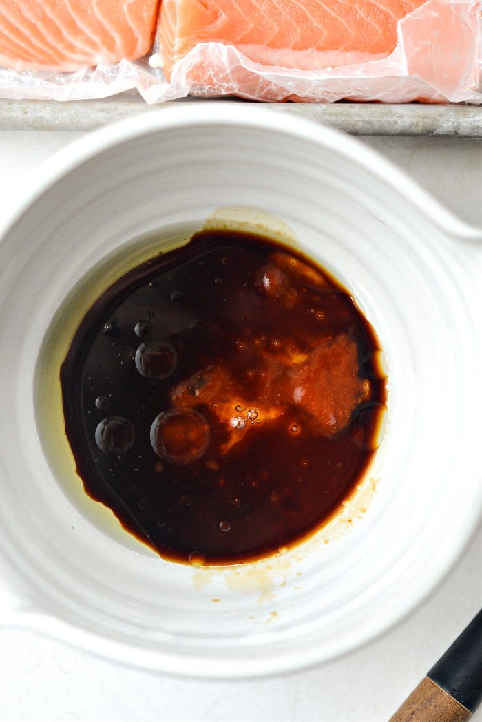 glaze ingredients in bowl