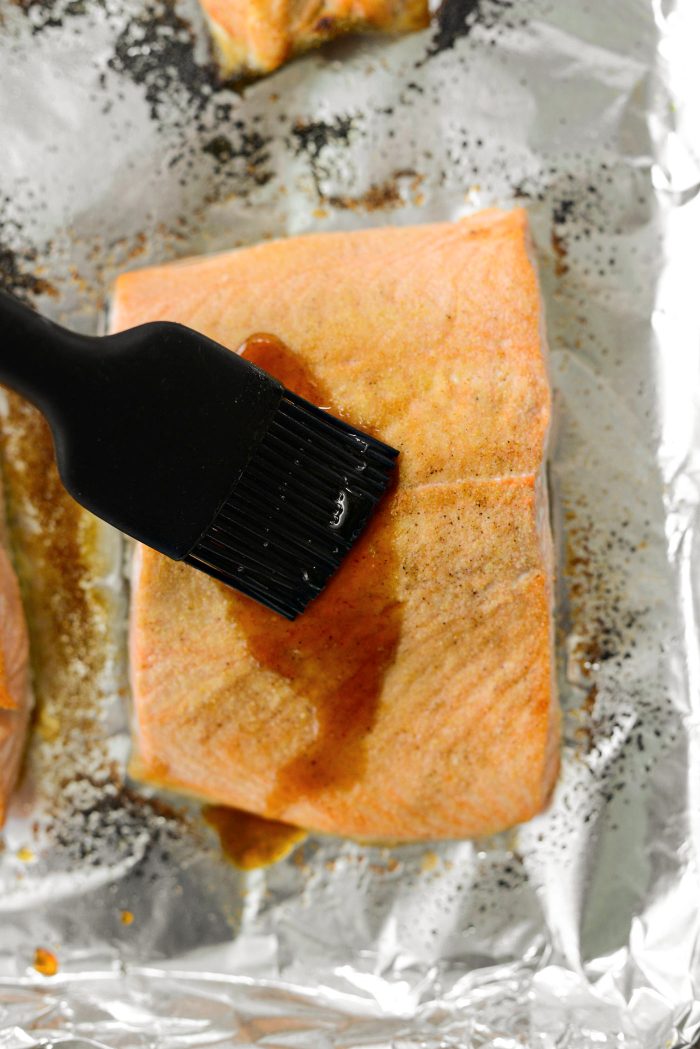 brush glaze on salmon