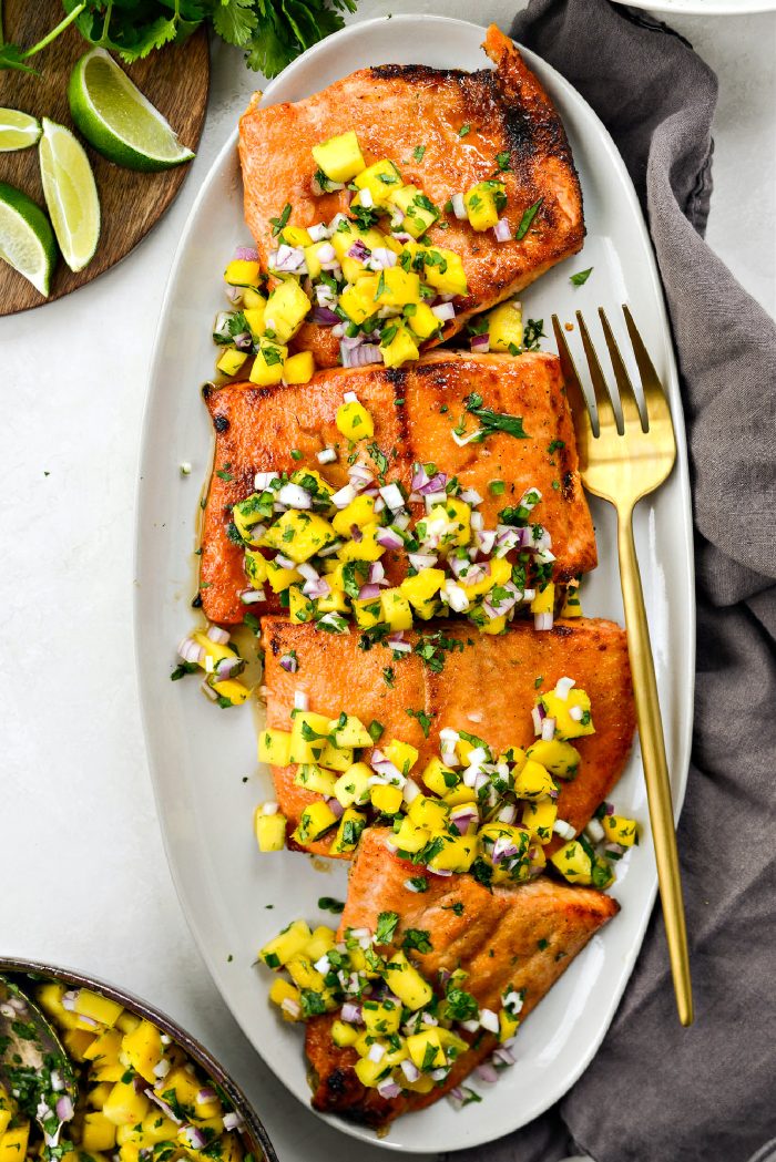 Honey Glazed Salmon with Mango Salsa
