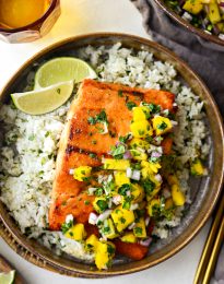 Honey Glazed Salmon with Mango Salsa