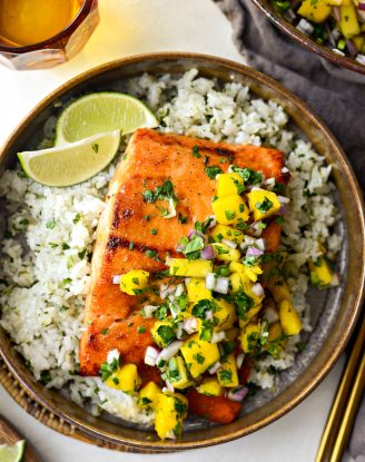 Honey Glazed Salmon with Mango Salsa