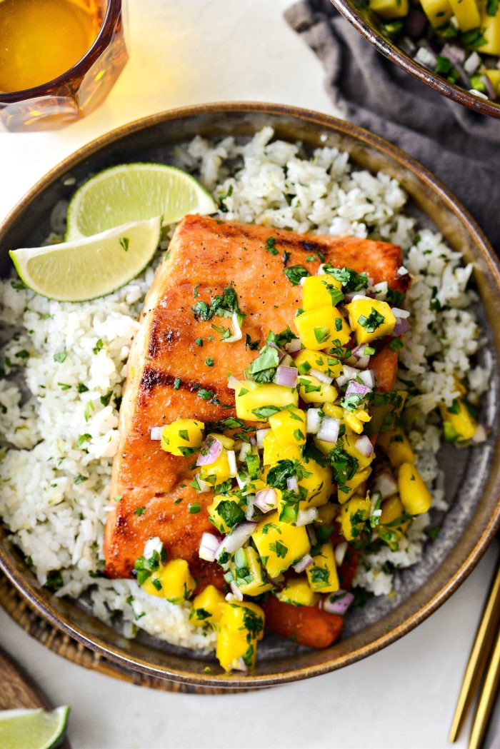 Honey Glazed Salmon with Mango Salsa