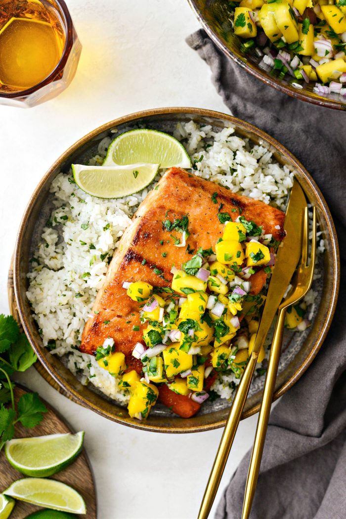 Honey Glazed Salmon with Mango Salsa