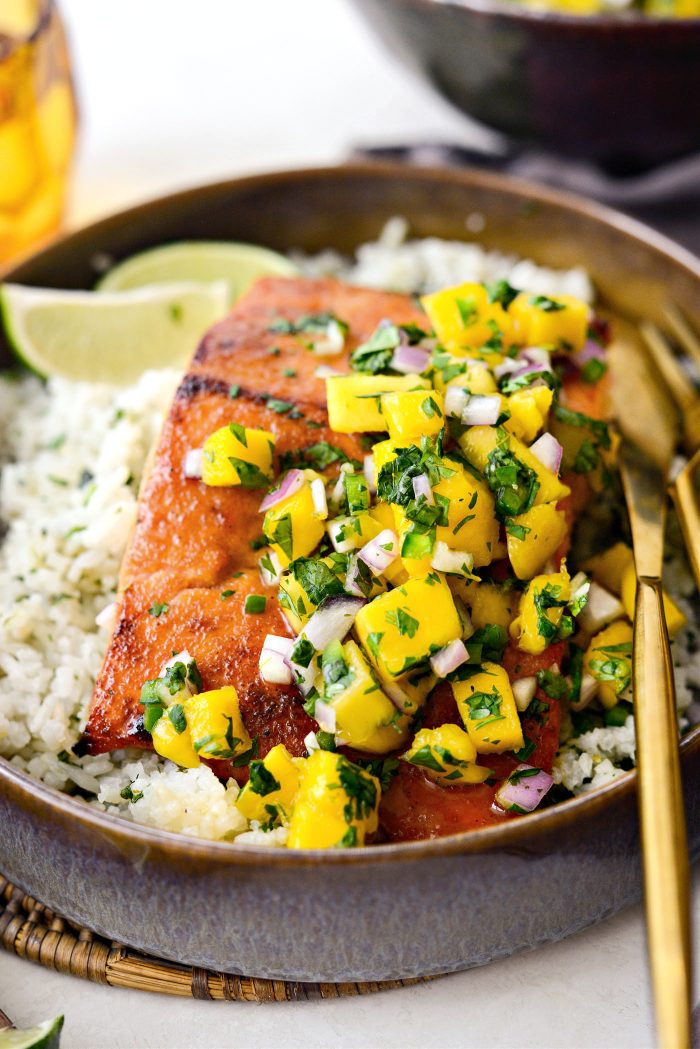 Honey Glazed Salmon with Mango Salsa