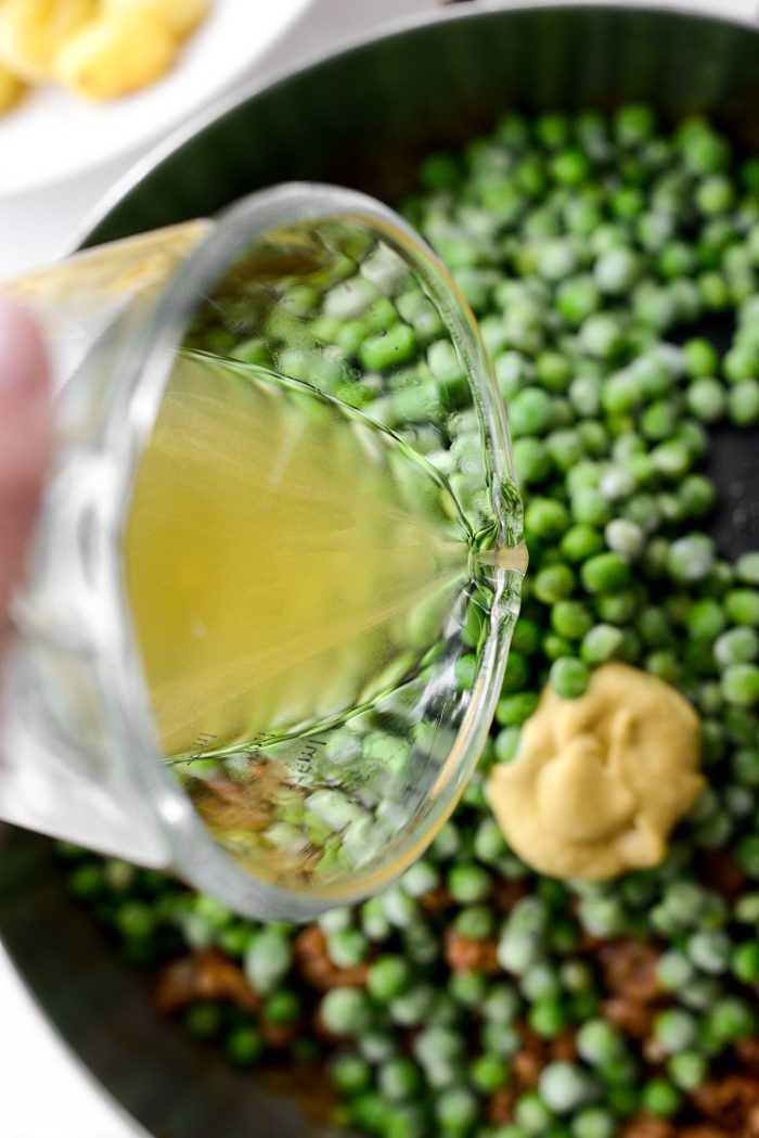 pour in broth