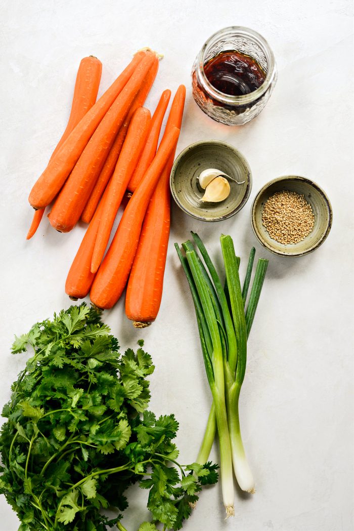 Carrot Ribbon Salad ingredients