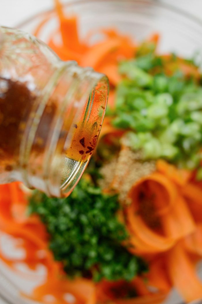 pour in dressing