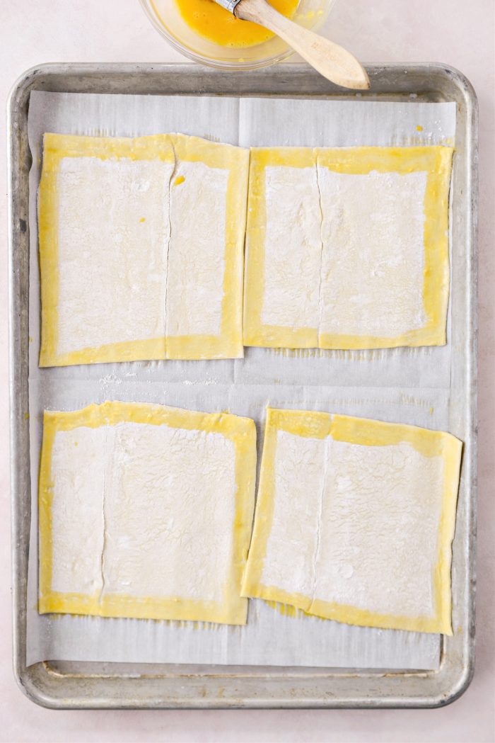 brush edges with egg wash