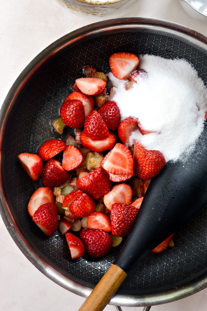 add strawberries, sugar, lemon juice and salt