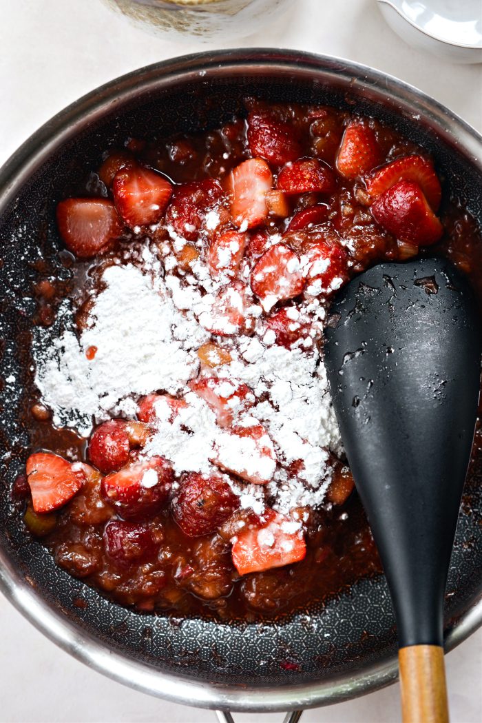 remove off of heat and stir in cornstarch