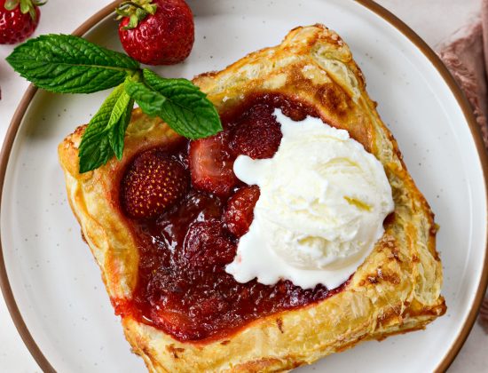 Strawberry Rhubarb Pastry Pies