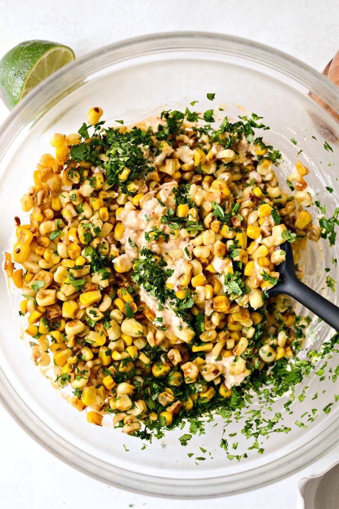add corn and cilantro