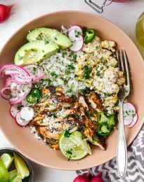 Grilled Chicken Mexican Street Corn Bowls