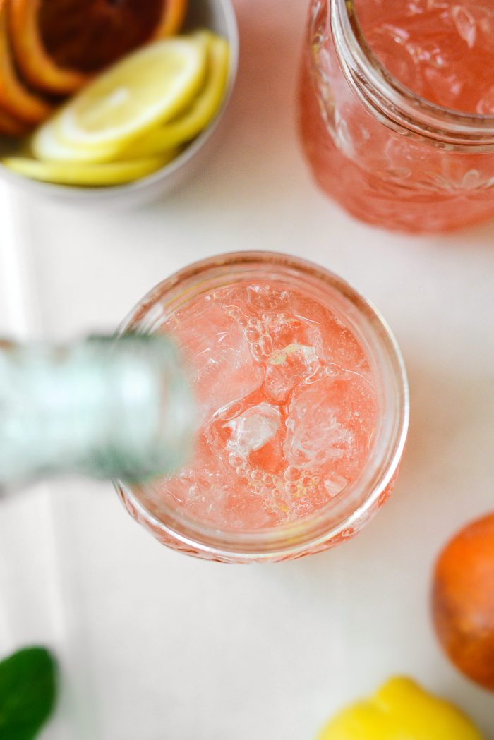 top off with topo Chico sparkling water