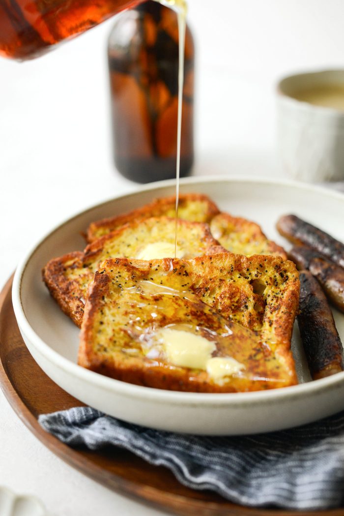 butter and maple syrup