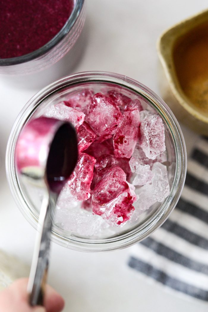 add blueberry syrup