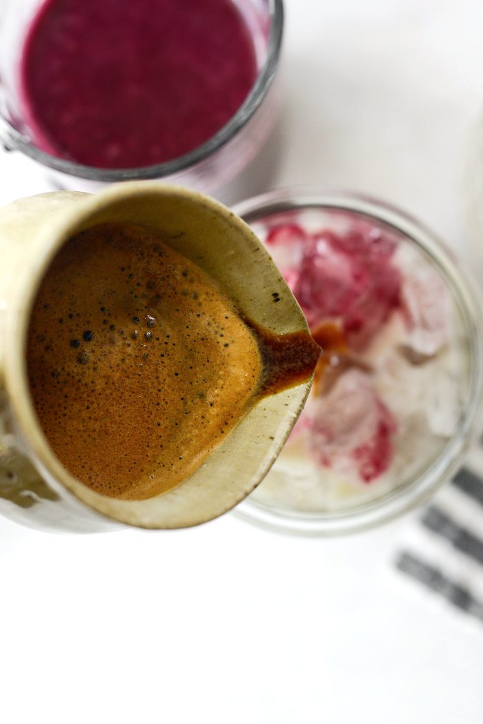 pour in espresso shot