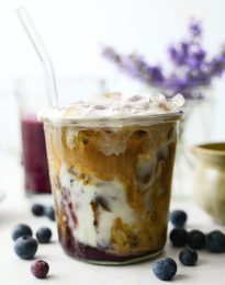 Iced Blueberry Latte