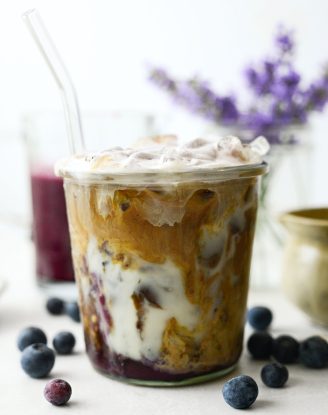 Iced Blueberry Latte