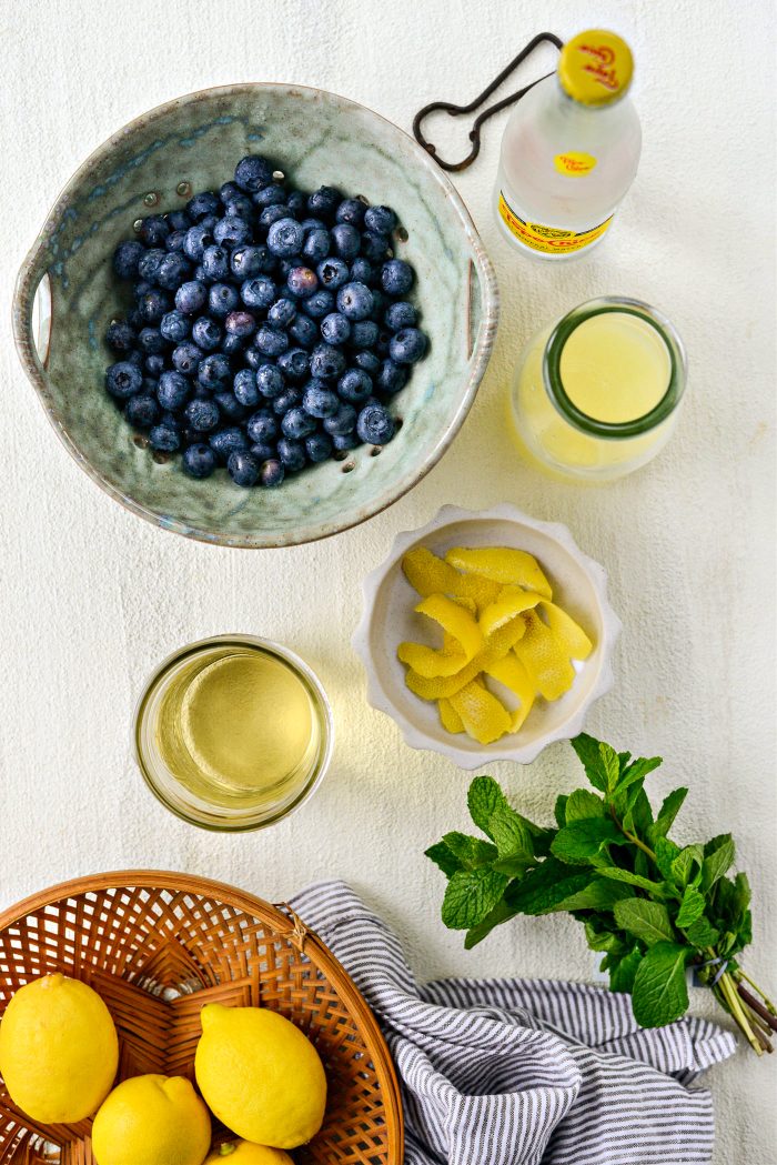 Blueberry Lemon Wine Spritzer ingredients