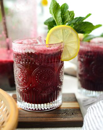 Blueberry Lemon Wine Spritzer