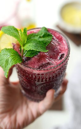Blueberry Lemon Wine Spritzer