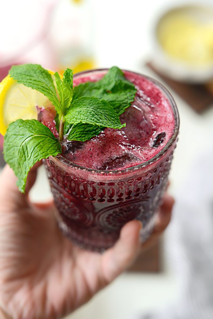 Blueberry Lemon Wine Spritzer